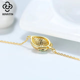 925 Silver Lemon Zircon Bracelet for Grils TEQB06