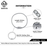 925 Silver Infinity Tennis Bracelet with Zircon Bangle TSB61