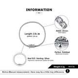 925 Silver Infinity Tennis Bracelet with Zircon Bangle TSB61