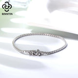 925 Silver Infinity Tennis Bracelet with Zircon Bangle TSB61