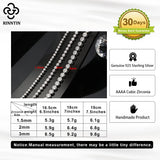 925 Sterling Silver Tennis Bracelet 1.5/2/3mm CZ Women Jewelry SB143