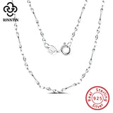 Sterling Silver 1.0mm Twisted Link Chain Necklace for Women