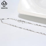 Sterling Silver 1.0mm Twisted Link Chain Necklace for Women