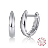 925 Sterling Silver 15mm Hoop Earrings for Women Girl Minimalist Round Earings