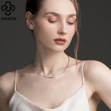 925 Silver 1.8mm Herringbone Chain Necklace Punk Jewelry