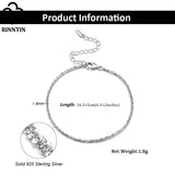 925 Silver 1.8mm Starlight Chain Bracelet Women Hand Jewelry SB111