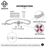 925 Silver Spin Clover Bracelet with Cubic Zirconia SB110