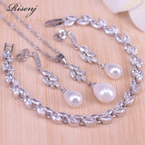 Silver 925 Freshwater Pearl Jewelry Set for Women