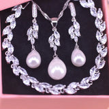 Silver 925 Freshwater Pearl Jewelry Set for Women