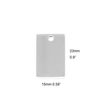 Stainless Steel Rectangle Pendant 10pcs