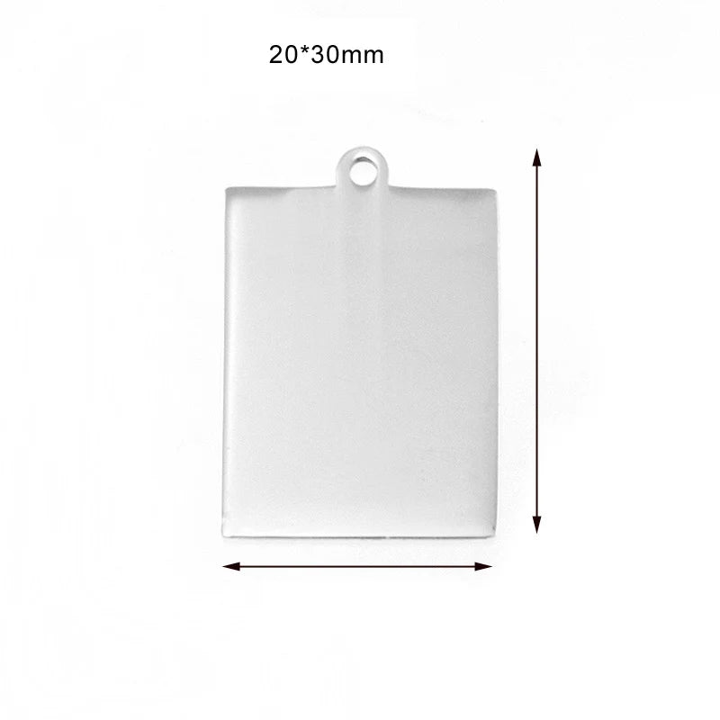 Stainless Steel Rectangle Pendant 10pcs