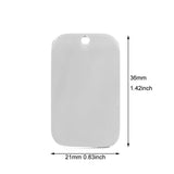 Stainless Steel Rectangle Pendant 10pcs