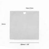 Stainless Steel Rectangle Pendant 10pcs