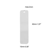 Stainless Steel Rectangle Pendant 10pcs