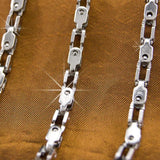 Risul 3.5mm Box Chain Punk Style Necklace Stainless Steel Chains