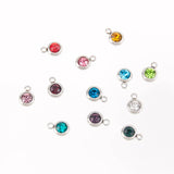 Risul Stainless Steel 60pcs Mixed Birthstone Charms 6mm Pendants