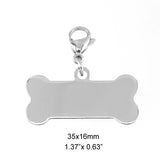 Risul Stainless Steel Dog Tag Collar Pendants 10 Units