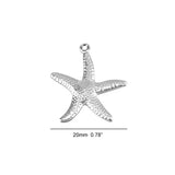 Starfish Charms 15/20mm Stainless Steel Pendant & Necklace Bracelet