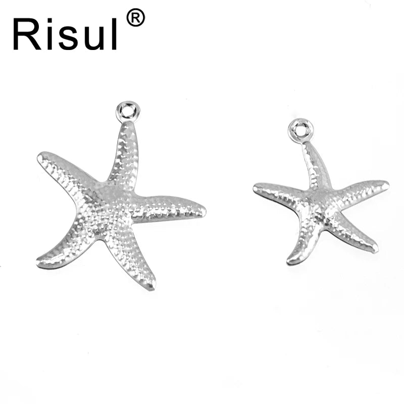 Starfish Charms 15/20mm Stainless Steel Pendant & Necklace Bracelet