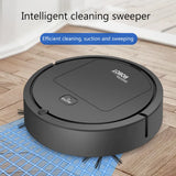 Intelligent Robotic Vacuum Cleaner, Low Noise Floor Sweeper, Black