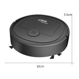Intelligent Robotic Vacuum Cleaner, Low Noise Floor Sweeper, Black
