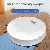 Intelligent Robotic Vacuum Cleaner, Low Noise Floor Sweeper, Black