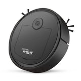 Intelligent Robotic Vacuum Cleaner, Low Noise Floor Sweeper, Black