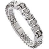 Men's Biker Motorcycle Chain Bracelet Stainless Steel Bicycle Bracelet