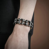 Rock Roll Motorcycle Chain Bracelet Men 22/24CM 21MM