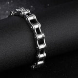 Rock And Roll Stainless Steel Bracelet 12MM Bikers Jewelry