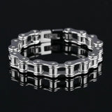 Rock And Roll Stainless Steel Bracelet 12MM Bikers Jewelry