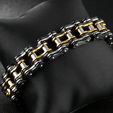 Rock And Roll Stainless Steel Motorcycle Link Chain Man Bracelet