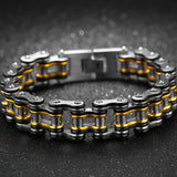Rock And Roll Stainless Steel Motorcycle Link Chain Man Bracelet