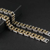 Rock And Roll Stainless Steel Motorcycle Link Chain Man Bracelet
