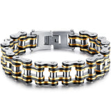 Rock And Roll Stainless Steel Motorcycle Link Chain Man Bracelet