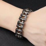 Rock And Roll Stainless Steel Motorcycle Link Chain Man Bracelet