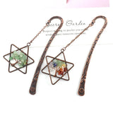 Rock Crystal Gravel Hexagram Tree of Life Bookmark