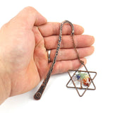 Rock Crystal Gravel Hexagram Tree of Life Bookmark