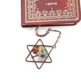 Rock Crystal Gravel Hexagram Tree of Life Bookmark