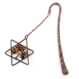 Rock Crystal Gravel Hexagram Tree of Life Bookmark
