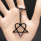 Rock Music Him Heartagram Key Ring Bag Charm Keychain K2612