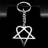 Rock Music Him Heartagram Key Ring Bag Charm Keychain K2612