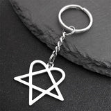 Rock Music Him Heartagram Key Ring Bag Charm Keychain K2612