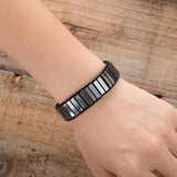 Rock Punk Leather Wrap Bracelet Couples Bestfriend Dropship