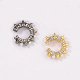 Rock Spike Rivets Ear Clip Earring Women Pearl Cartilage Ear Cuff Earclip