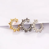 Rock Spike Rivets Ear Clip Earring Women Pearl Cartilage Ear Cuff Earclip