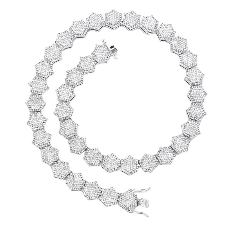 Geometric Rock Sugar Chain Necklace for Men