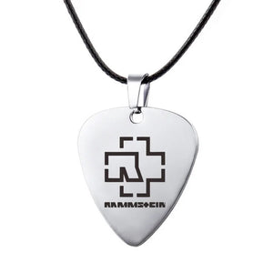 Rock Symbol Pendant Heavy Metal Band Guitar Necklace