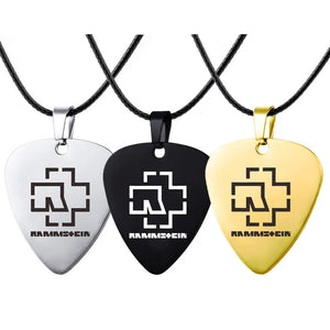 Rock Symbol Pendant Heavy Metal Band Guitar Necklace