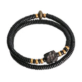 Ebony Spacer Bracelet Hand Carved Wood Jewelry